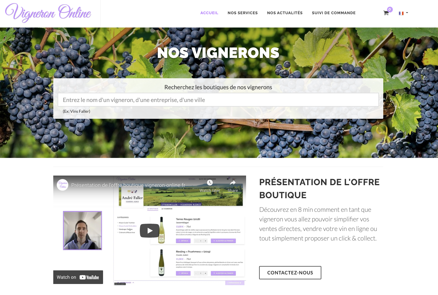 Lancement de Vigneron-Online